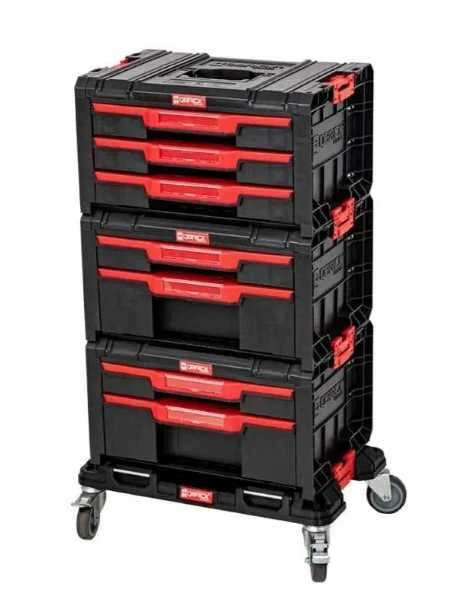 Q-Brick Įrankių dėžių komplektas Qbrick PRO WORKSHOP SET 1 2.0