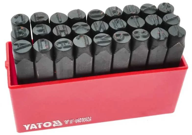 YATO raidžių žymekliai 27 vnt. 8 mm 6863