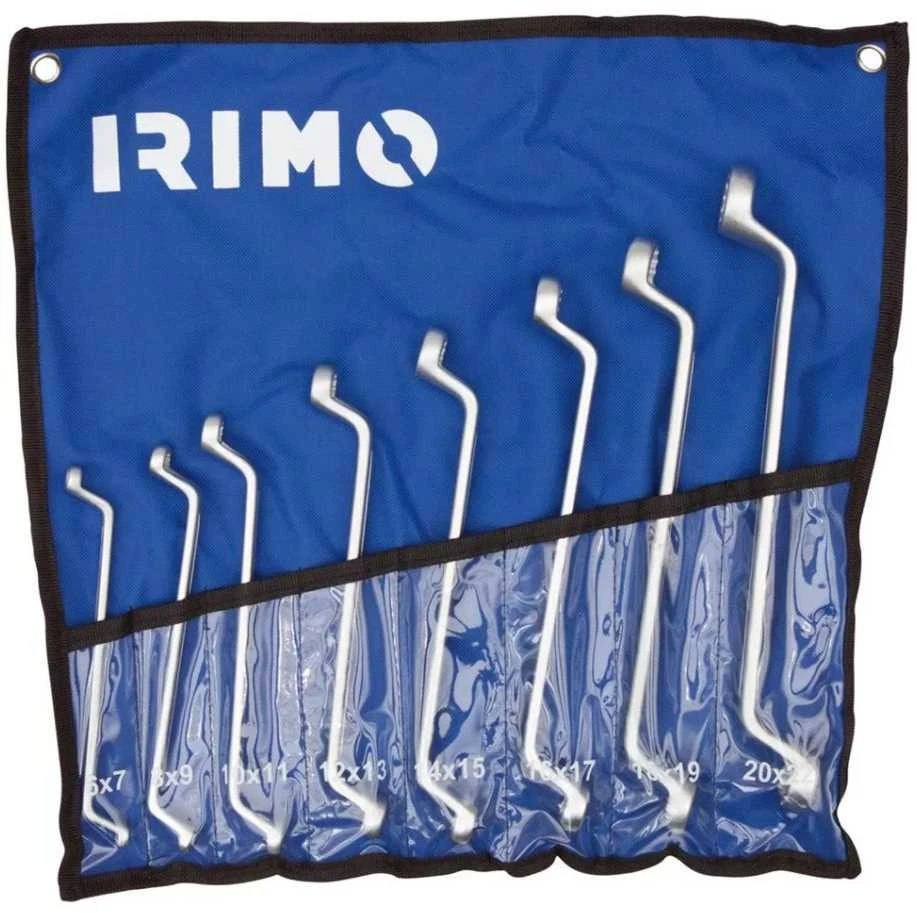 Kilpinių lenktų raktų rinkinys 8 vnt 6-22mm su dėklu Irimo