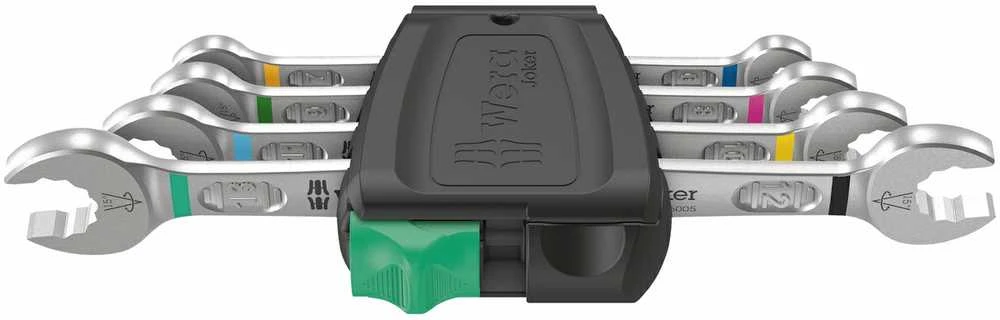 Wera 6005 Joker 4, dvigubų raktų atvirais galais rinkinys, 4 vnt 6-13mm