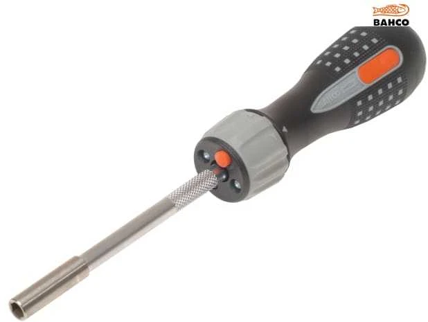 Terkšlinis reversinis atsuktuvas-antgalių laikiklis su LED lemputėmis, Bahco