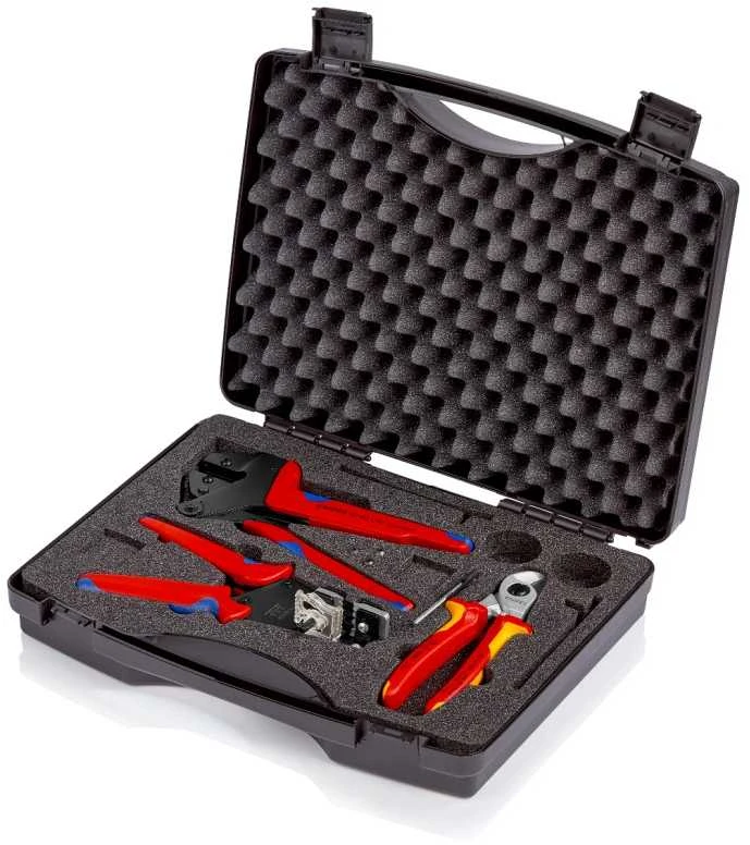 Saulės modulių jungčių apdirbimo replių rinkinys KNIPEX