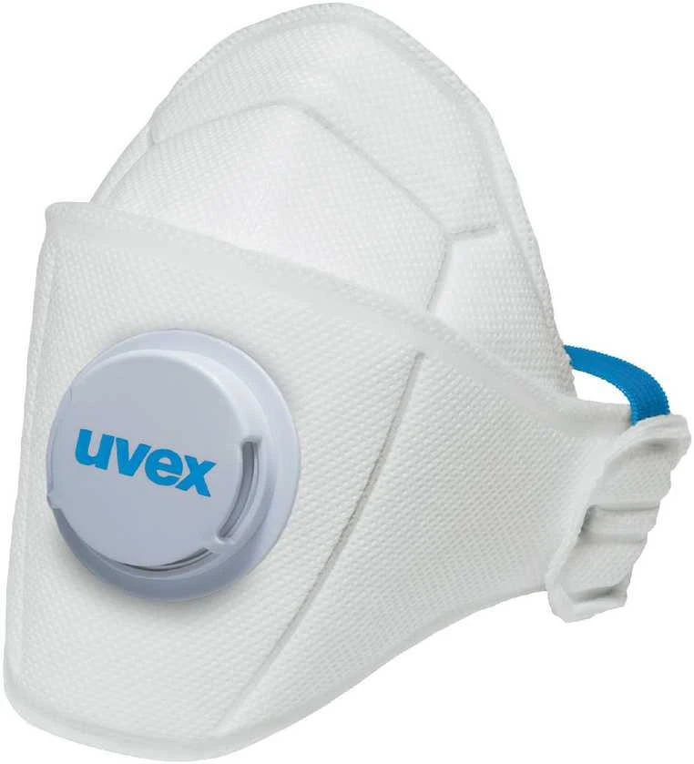 Respiratorius Uvex 5110 su vožtuvu ir mėlyna gumele