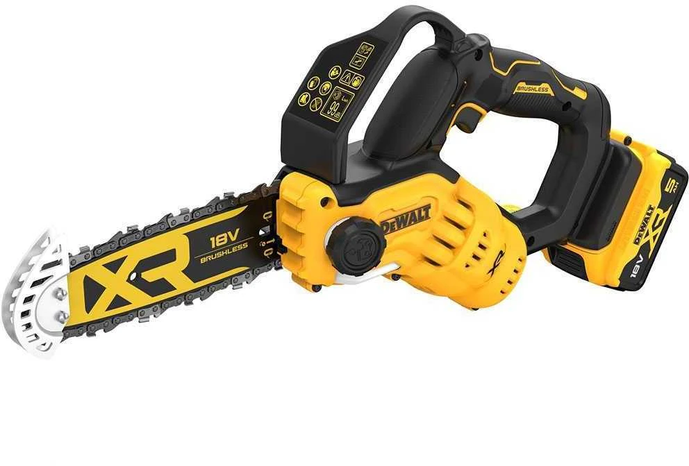 Šakų genėjimo grandininis pjūklas DeWalt DCMPS520P1-QW; 18 V; 1x5,0 Ah akum.