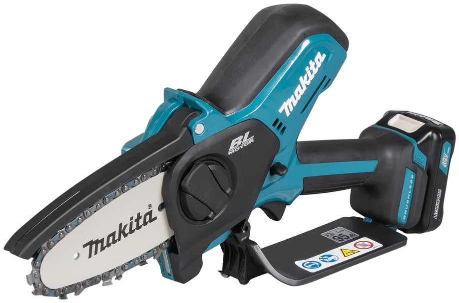 Šakų genėjimo grandininis pjūklas Makita UC100DWA01; 12 V; 1x2,0 Ah akum.; 10 cm juosta