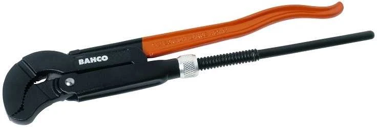 Bahco Reguliuojamas vamzdinis raktas. Bendras ilgis 330mm. Max 1". Ypač atsparus dėvėjimuisi dėl indukcinio dantų grūdinimo, neslystantys dantys