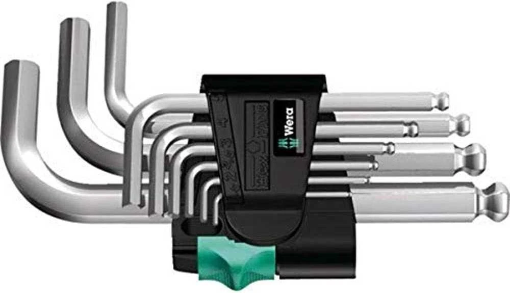 Wera L-raktų rinkinys, metrinis, chromuotas 950 PKS/9 SM N