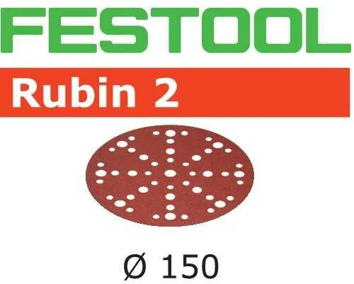 Šlif. popierius eksc. šlifuokliui Festool STF 150 mm; 48; P150; RU2; 50 vnt.