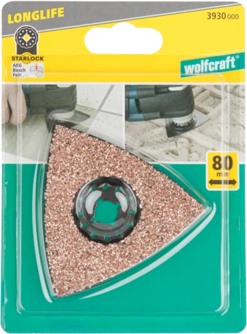 Šlifavimo padas Wolfcraft Starlock 3930000; 80 mm