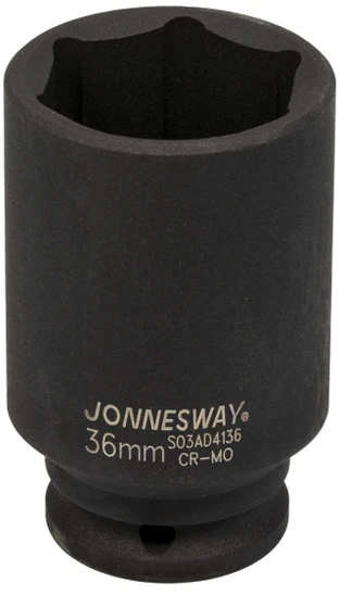 JONNESWAY NASADKA UDAROWA DŁUGA 6-KĄTNA 1/2" 36mm CR-MO