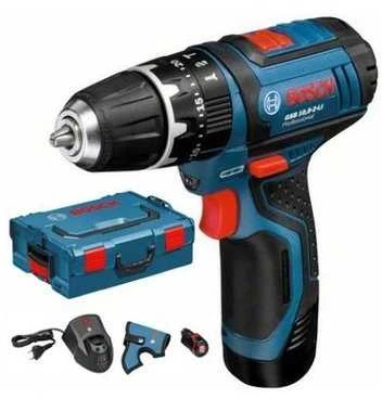 Bosch Akumuliatorinis smūginis gręžtuvas-suktuvas GSB 12V-15, 2x2.0Ah