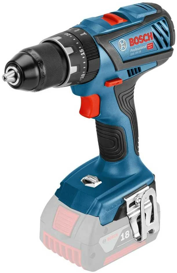 Bosch Akumuliatoriniai smūginiai gręžtuvai-suktuvai GSB 18V-28, be akumuliatoriaus ir kroviklio