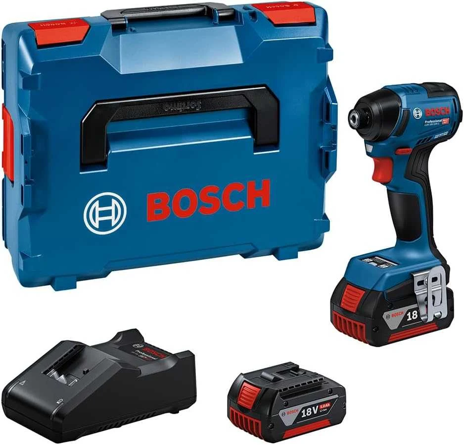 Bosch GDR 18V-220 C, CoMo, 2x5.0 Ah; GAL 18V-40, LB