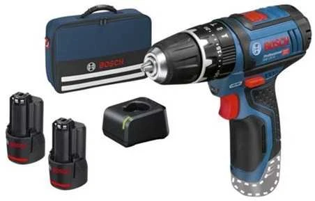Bosch akumuliatorinis smūginis suktuvas - gręžtuvas GSB 12V-15 2x2.0Ah 06019B690H