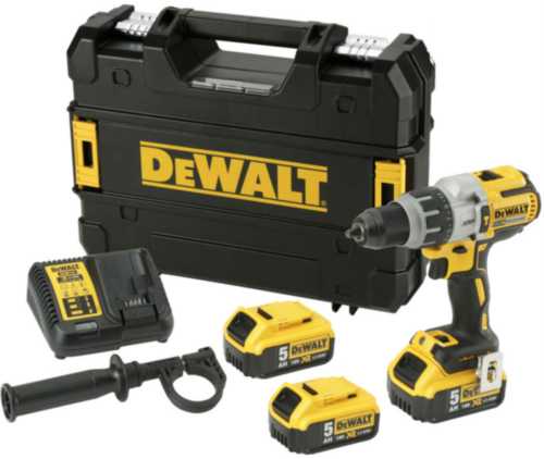 DeWalt smūginis suktuvas - gręžtuvas DCD996P3 18V, 95Nm, 3 pavaros, 3 x 5,0 Ah