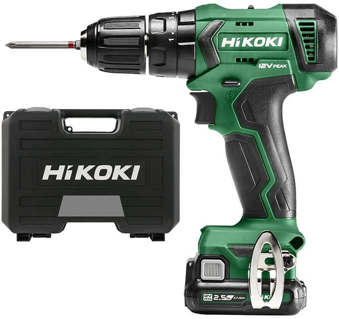 HiKOKI DV12DA gręžtuvas su lagaminu