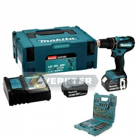 Akumuliatorinis smūginis suktuvas-gręžtuvas 18V 2x3,0Ah, 50/27Nm, Makita + B-49373