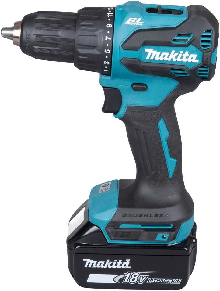 Makita DHP490Z Akumuliatorinis smūginis gręžtuvas 18V, BL, 13mm, 65 Nm, Be akumuliatorių ir kroviklio!