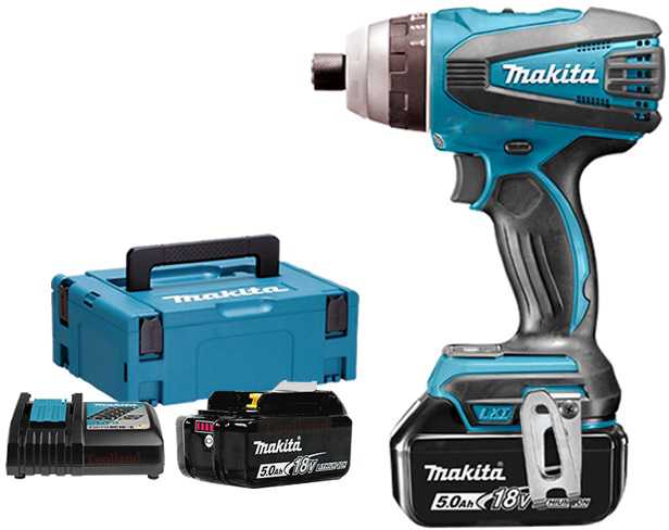 Smūginis suktuvas-gręžtuvas Makita DTP141RTJ; 18 V; 2x5,0 Ah akum.
