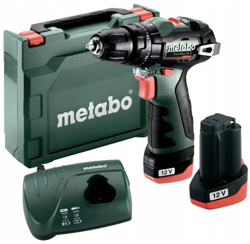METABO smūginis suktuvas gręžtuvas 12V 38 / 20Nm 2x2.0Ah SB BL