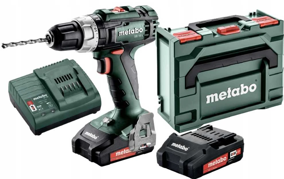 METABO smūginis suktuvas-gręžtuvas 18V 50/25Nm 2x2,0Ah SB 18 L