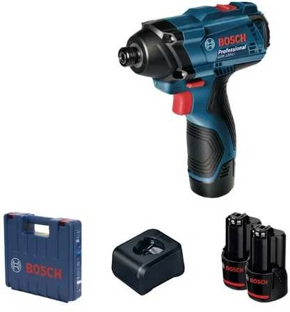 Smūginis veržliasūkis Bosch GDR 120-LI; 12 V; 2x2,0 Ah akum.