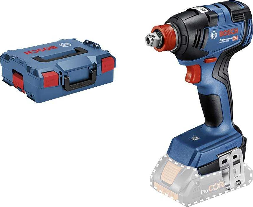 Smūginis veržliasūkis Bosch GDX 18V-200; 18 V (be akumuliatoriaus ir pakrovėjo)