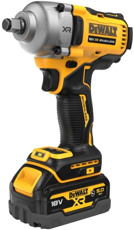 DEWALT Smūginis veržliasukis 1/2" 18V 812Nm 2x5,0Ah 4-BIEGI PIERŚCIEŃ ZABEZPIECZAJĄCY DCF891P2G