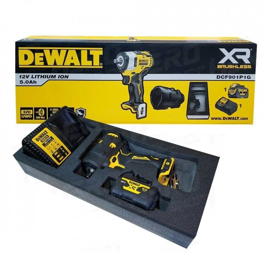 De Walt Dewalt DCF901P1G-QW Smūginis veržliasukis 1/2" 12V 1x5,0Ah