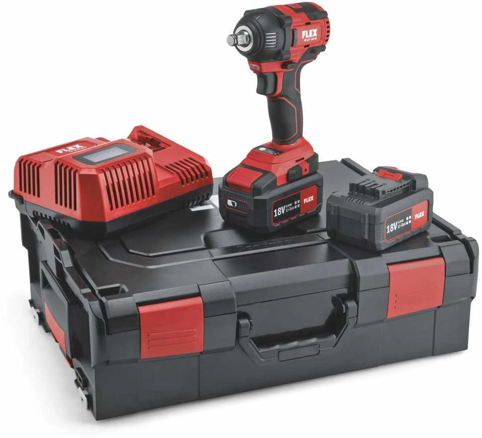 Akumuliatorinis smūginis veržliasukis FLEX IW 1/2" 18.0-EC/5.0 Set