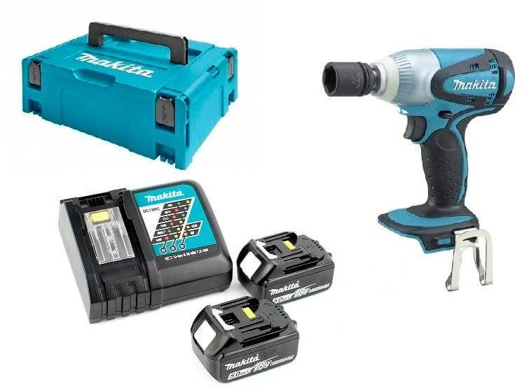 Smūginis veržliasūkis Makita DTW251RTJ; 18 V; 2x5,0 Ah akum.