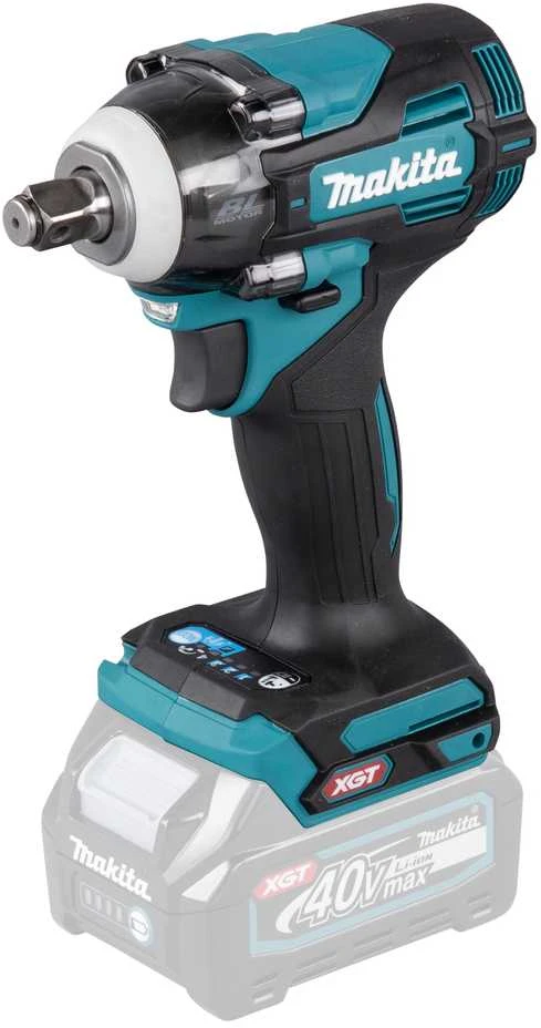 Makita TW004GZ Smūginis veržliasukis XGT, 1/2", 350Nm, 2xLED, bešepetėlinis variklis, "Z" versija - komplektuojamas be akumuliatoriaus ir kroviklio