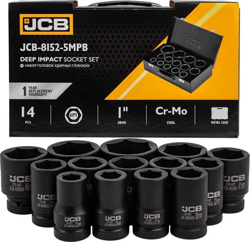 Smūginių galvučių komplektas JCB 8152-5MPB; 1''; 14 vnt.