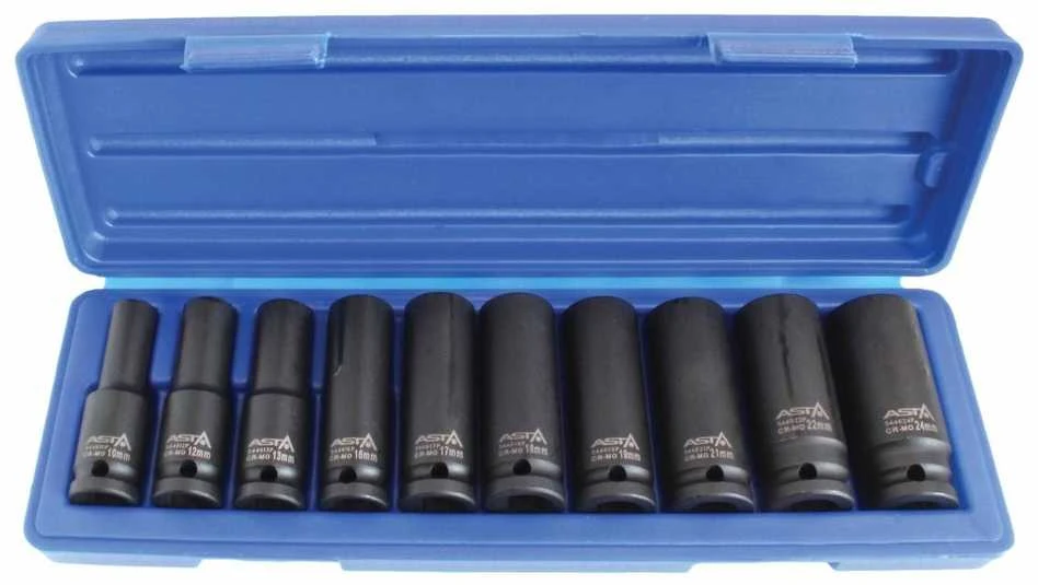ASTA 1/2 "IMPACT SOCET RINKINYS - 10vnt (10-11-12-13-14-17-19-21-22-24)