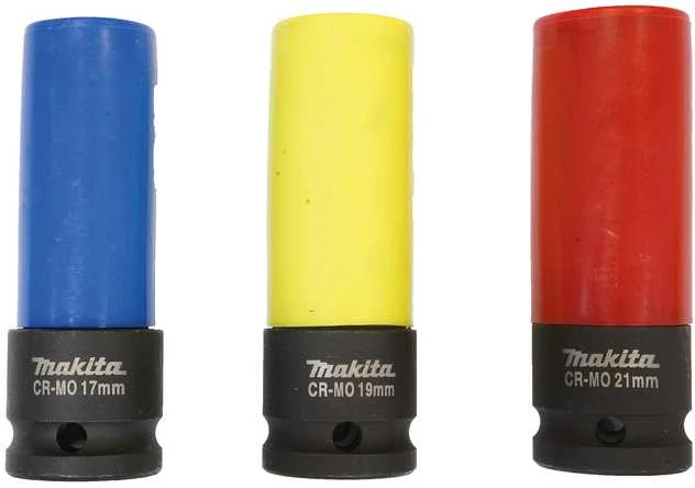Makita Smūginių galvų komplektas (plonasienės) 3 VNT 1/2" 85MM (17.19. &21mm) E-12354