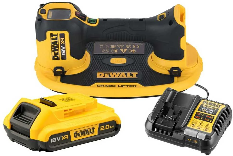 Stiklo laikiklis DeWalt DCE590D1T-QW; 120 kg; 18 V; 1x2,0 Ah akum.
