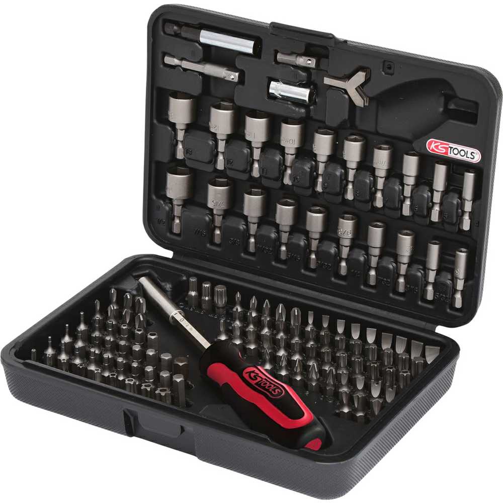 Atsuktuvo antgalių komplektas CLASSIC 1/4´´ 122 vnt, KS Tools