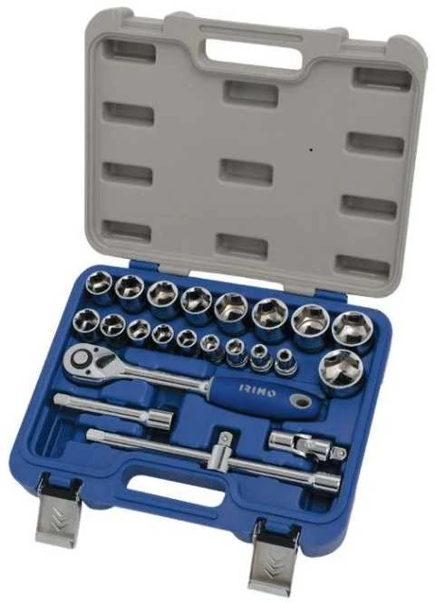 Galvučių 4-13mm ir antgalių rinkinys PH,PZ,SL,HEX 1/4" 35 vnt Irimo