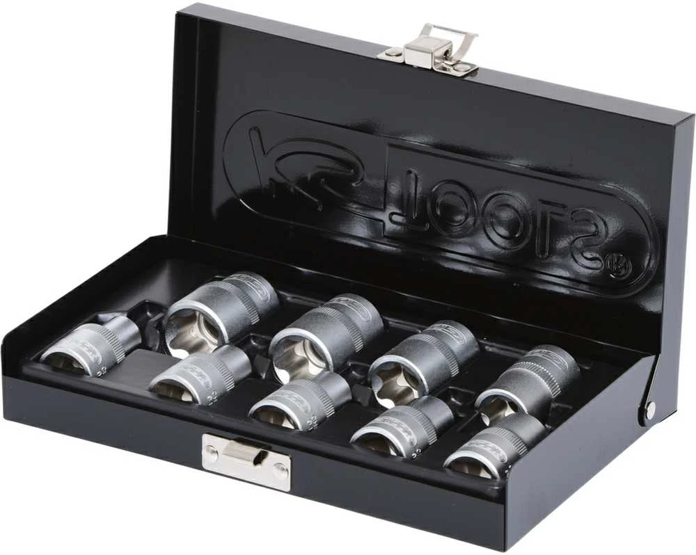 Galvučių komplektas 1/2'' Torx E10-E24 9vnt., KS Tools