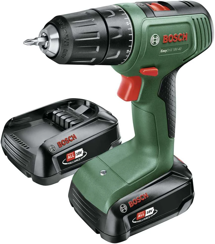 Akumuliatorinis dviejų greičių gręžtuvas-suktuvas Bosch EasyDrill 18V-40