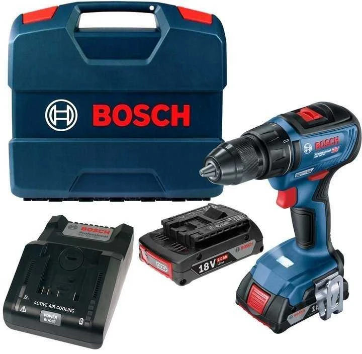 Bosch Akumuliatorinis gręžtuvas-suktuvas GSR 18 V-50 2x2.0Ah 50/28 Nm, bešepetėlinis