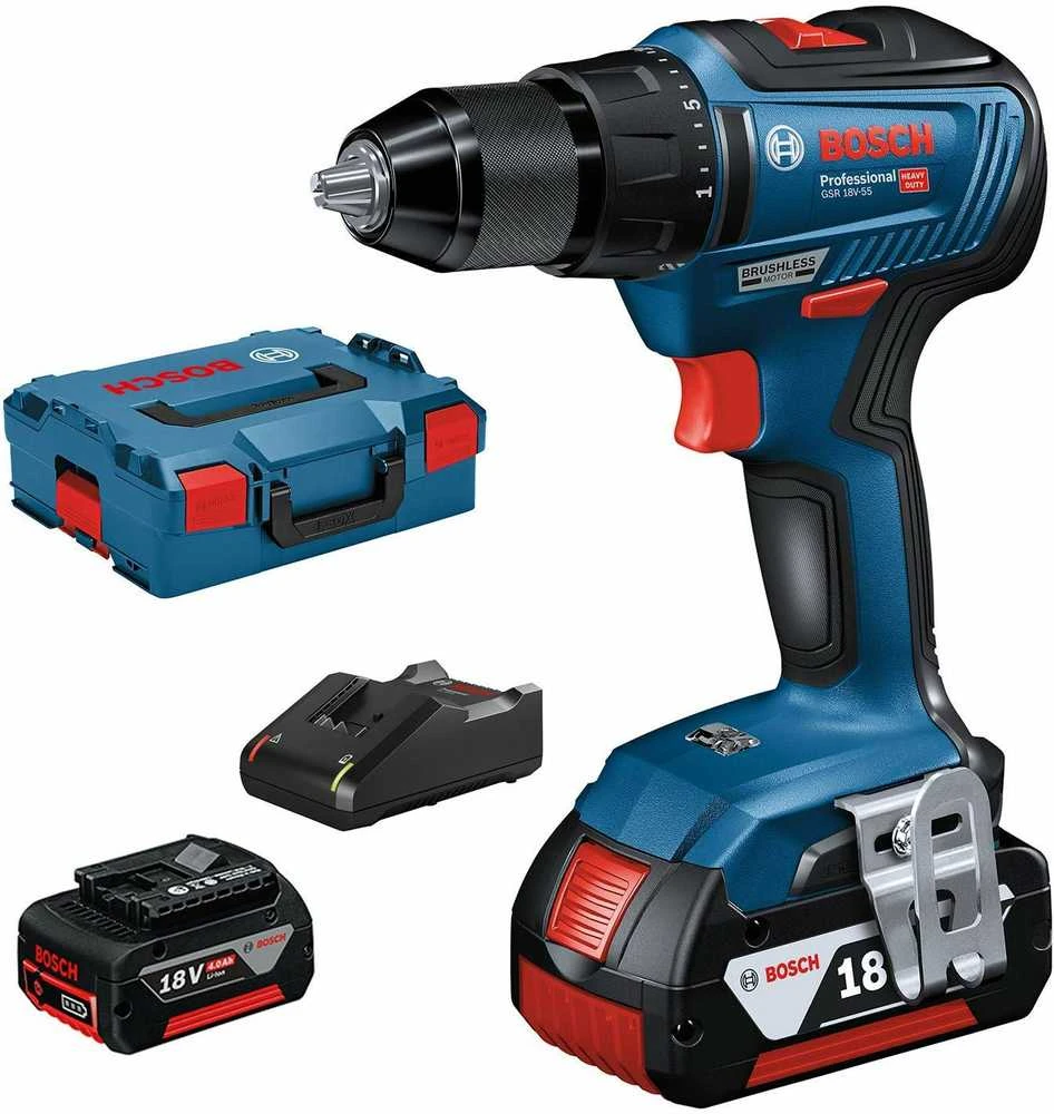 Bosch GSR 18V-55, LB 2x4.0, 18V-40