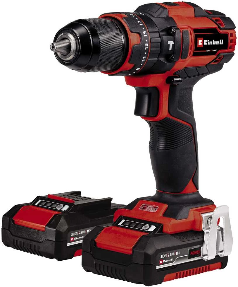 Einhell smūginis suktuvas gręžtuvas TE-CD 18/40 Li-i + 64 priedai (2×2,0Ah) 4513992
