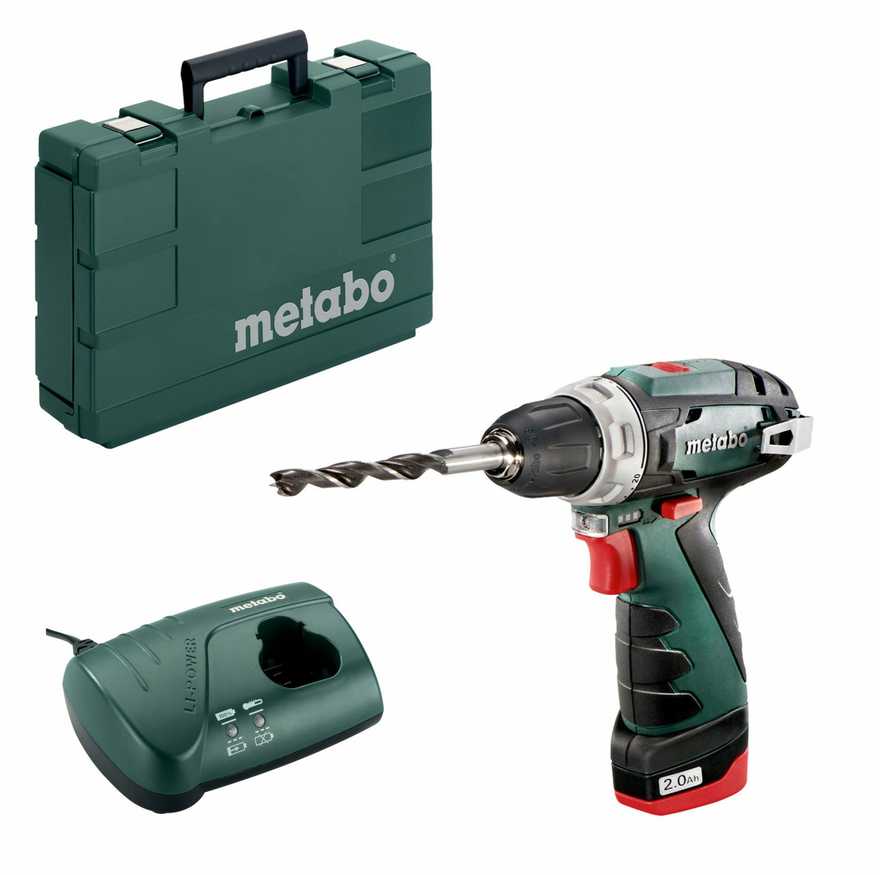 METABO suktuvas-gręžtuvas POWERMAXX BS 12V 34Nm 1x2,0Ah + minkštas krepšys