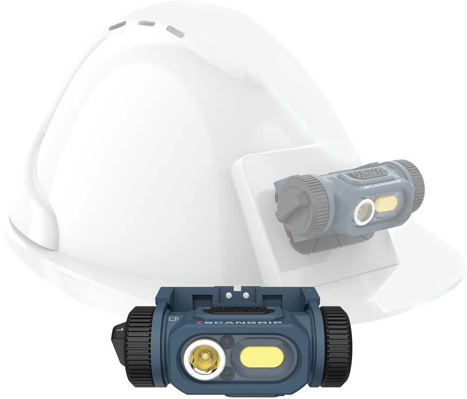 Scangrip Įkraunama 150 lm LED darbo lempa su jutikliu ir tvirtinimu prie šalmo, IP54
