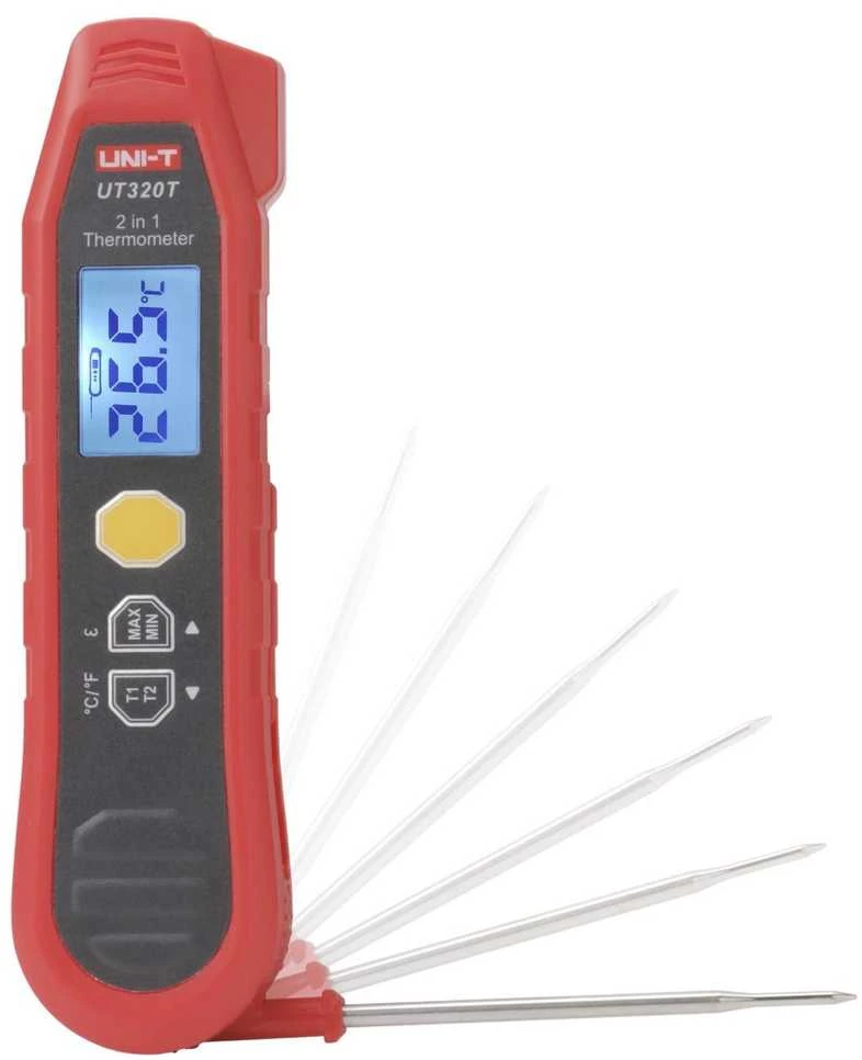 Daugiafukcis termometras IR 40-300°C; -40-300°C ; IP54, Max/Min/Skirtumas/matavimo rakinimasl UNI-T