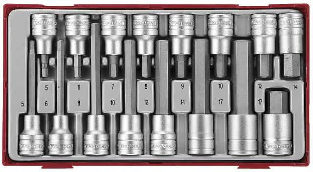 TengTools Galvučių su antgaliais rinkinys Teng Tools TTHEX16; vnt.