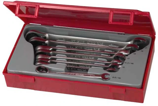 TengTools Terkšlinių veržliarakčių rinkinys Teng Tools TT6508R; 8 vnt.