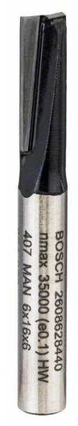 Bosch Išdrožų frezos 6 mm D1 19 mm, L 19,58mm,G51mm