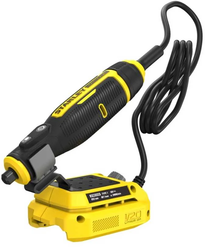 Tiesinis šlifuoklis Stanley SFMCE030B-XJ; 18 V (be akumuliatoriaus ir pakrovėjo)